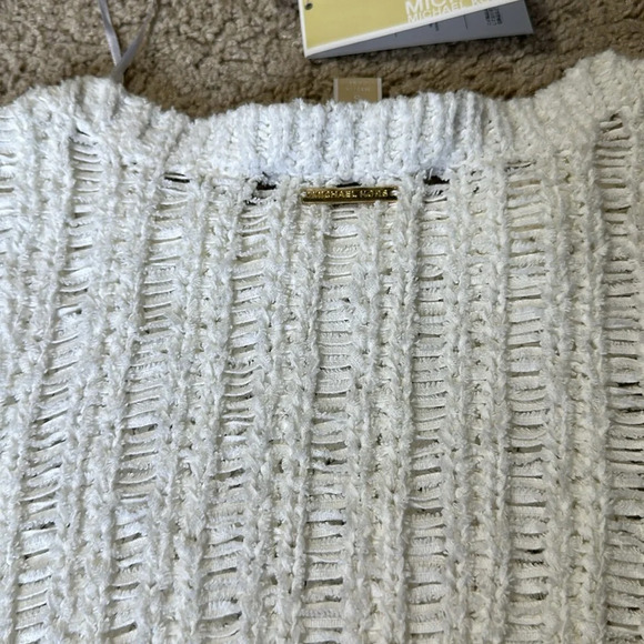 Michael Kors White Scoop Neck Sweater Small NWT - Picture 5 of 6